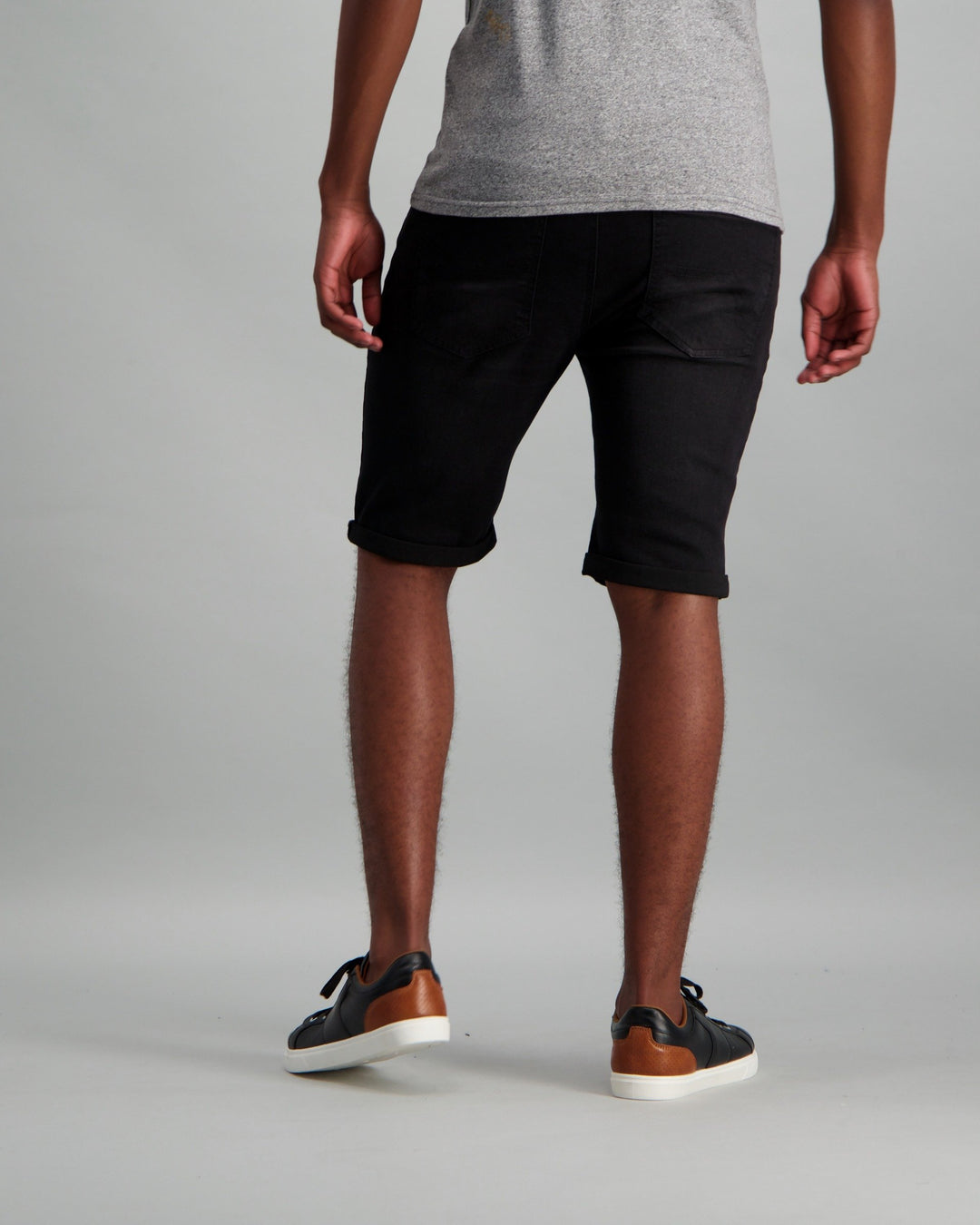 Men's Black Rip & Torn Denim Short