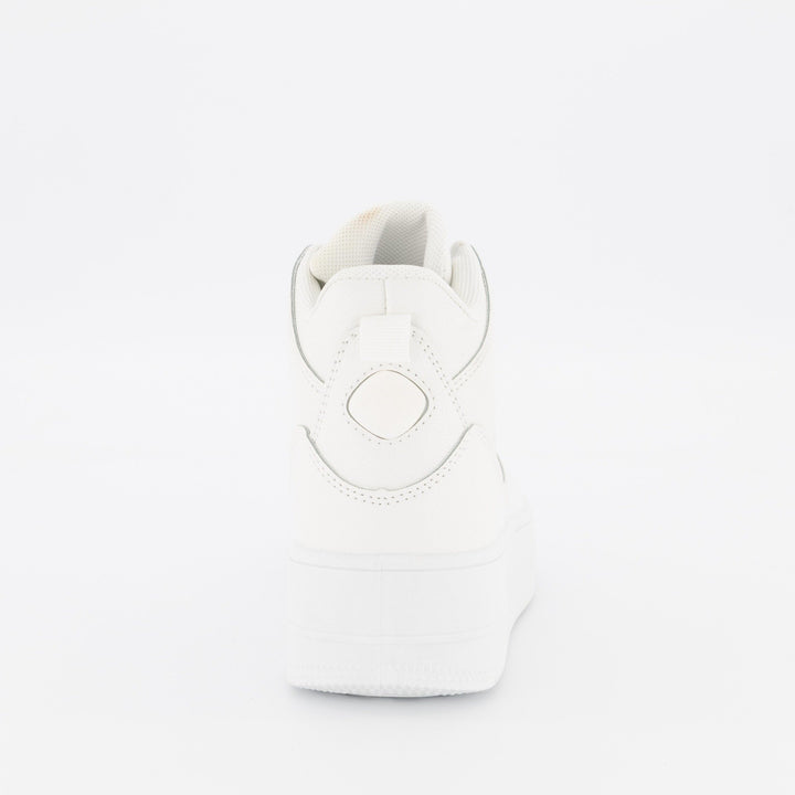 Ladies Retro High Top Sneaker - White