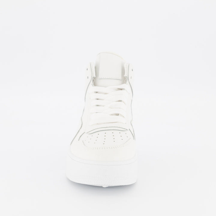 Ladies Retro High Top Sneaker - White
