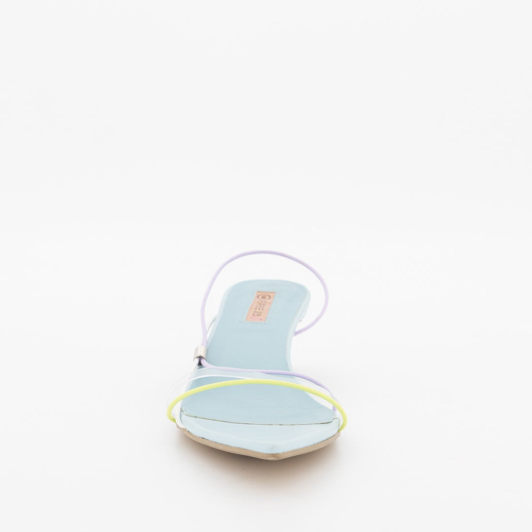 Ladies Multi-Colour Pointed Heel Sandal-Multi