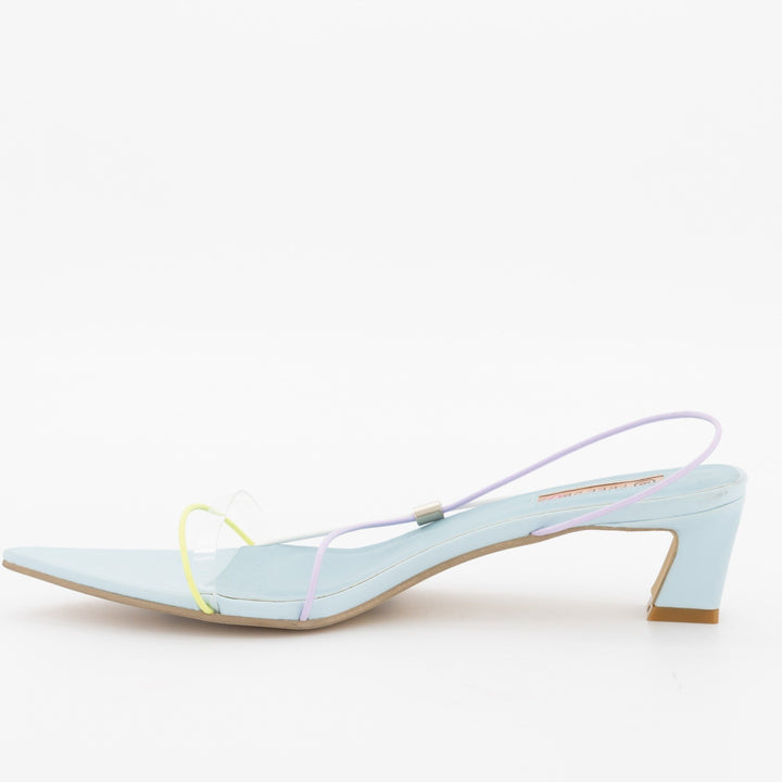 Ladies Multi-Colour Pointed Heel Sandal-Multi