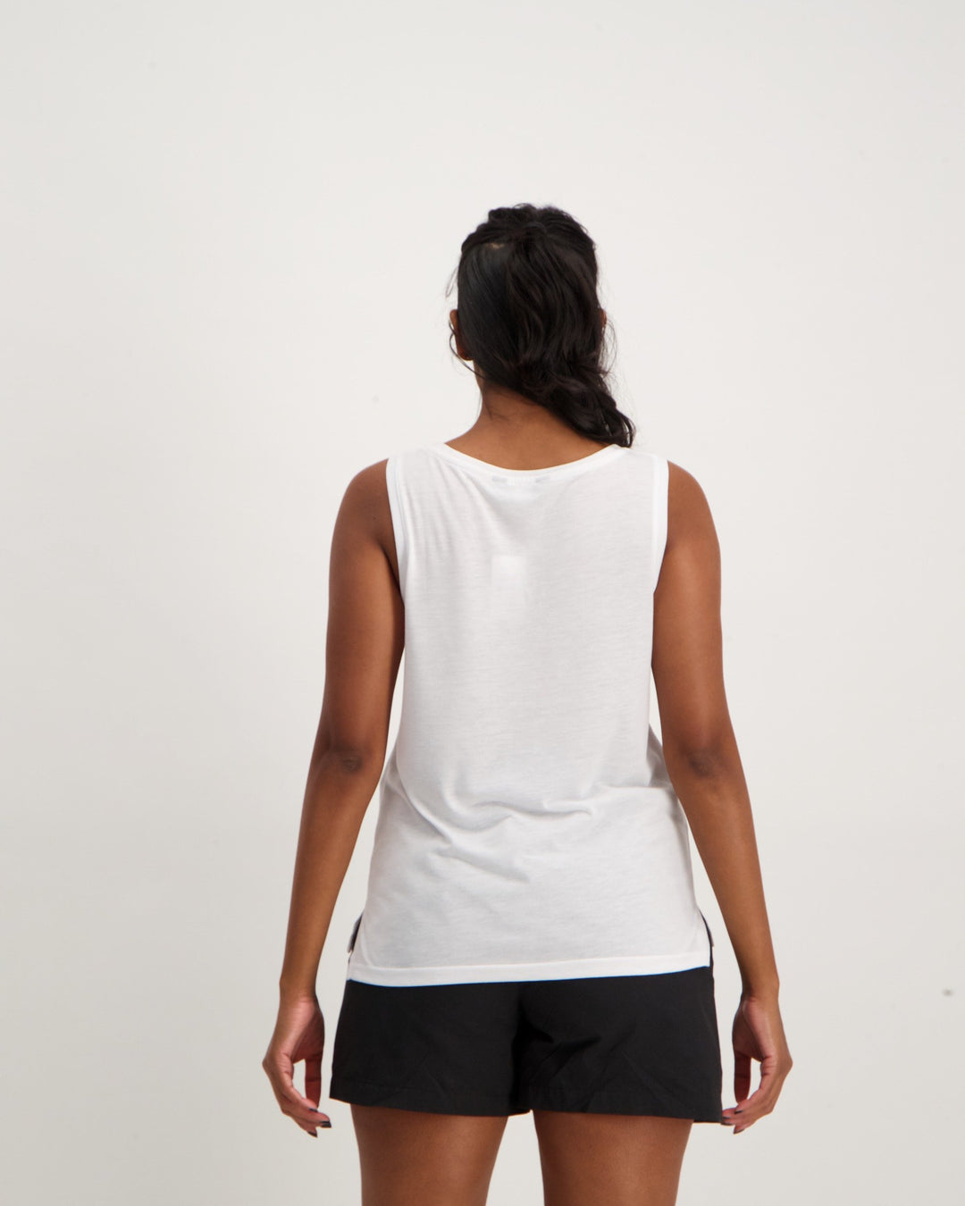 Ladies Pocket Tank - White