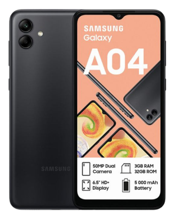 Galaxy A04 32GB Dual Sim Black Cellphone