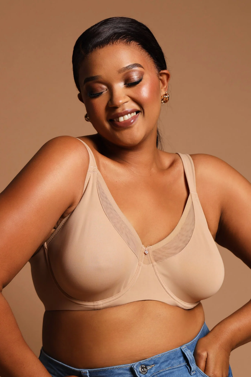 Soft Touch Minimiser Bra - Beige