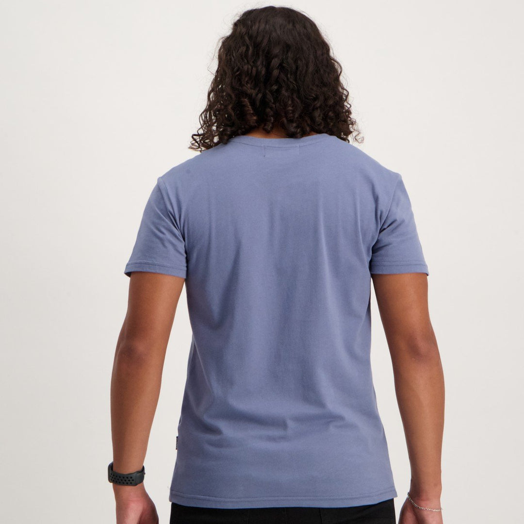 Men's Short Sleeve Basic V-Neck T-Shirt - Blue