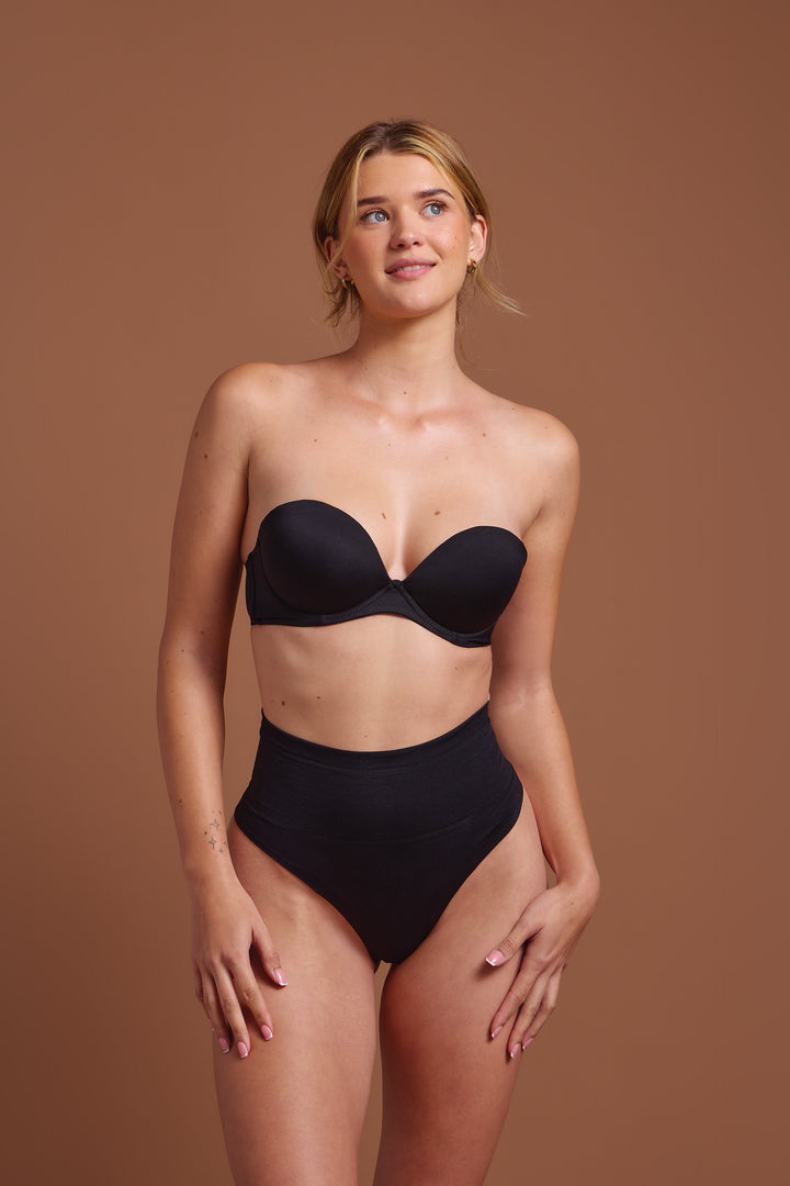 Polyamide Shaper Thong - Black