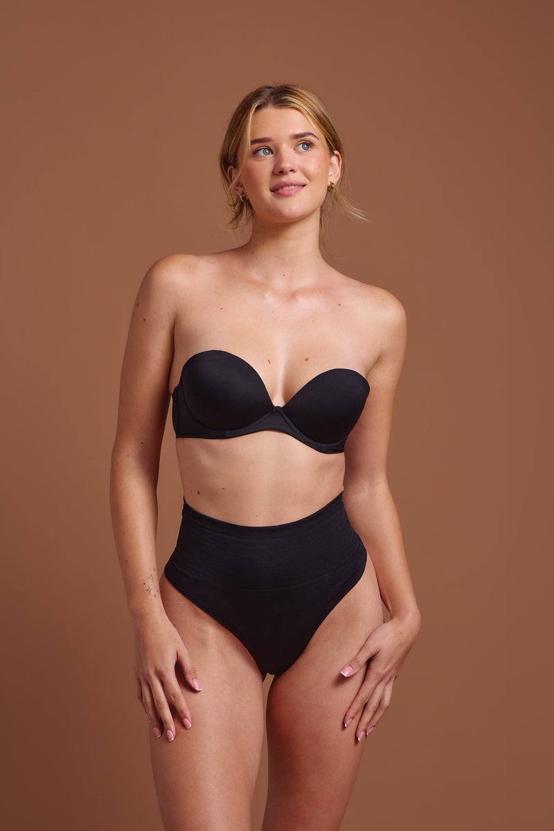 Polyamide Shaper Thong - Black