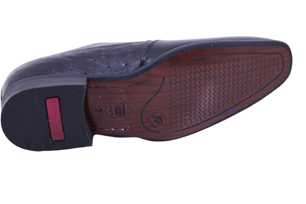 Men's 3 Tone Oxford Plain Vamp Shoe-Black