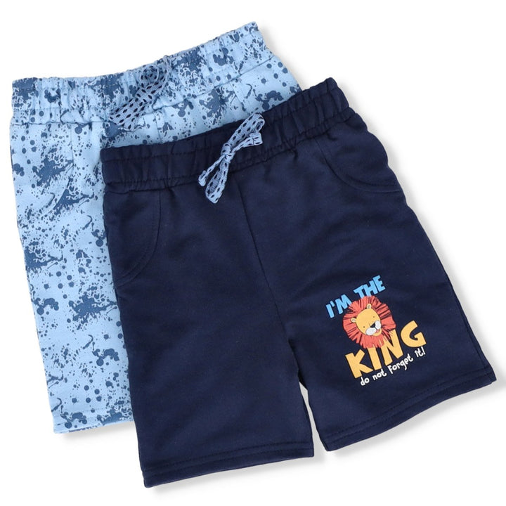 Baby Boys 2 Pack Art Short - Navy
