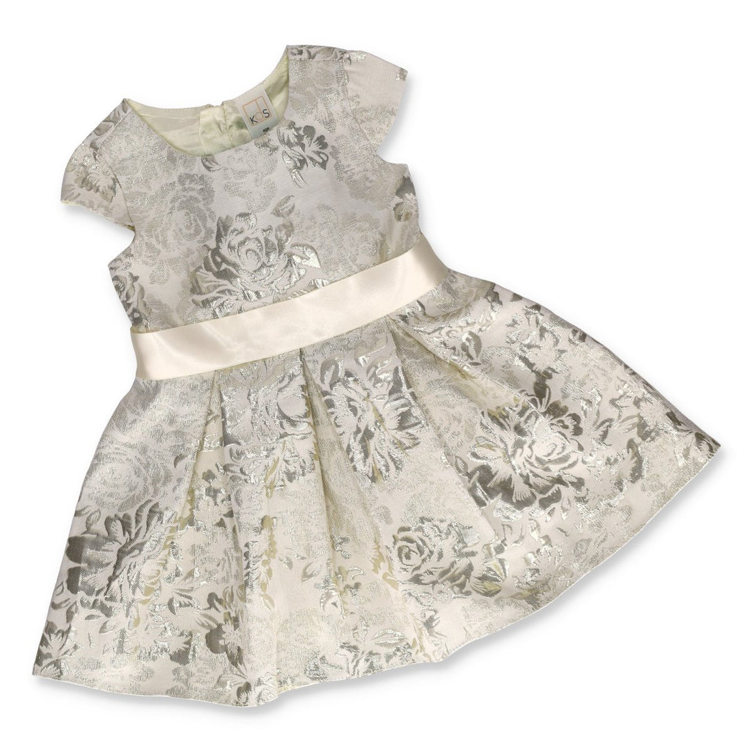 Pre-Girls Jacquard Dress - Gold