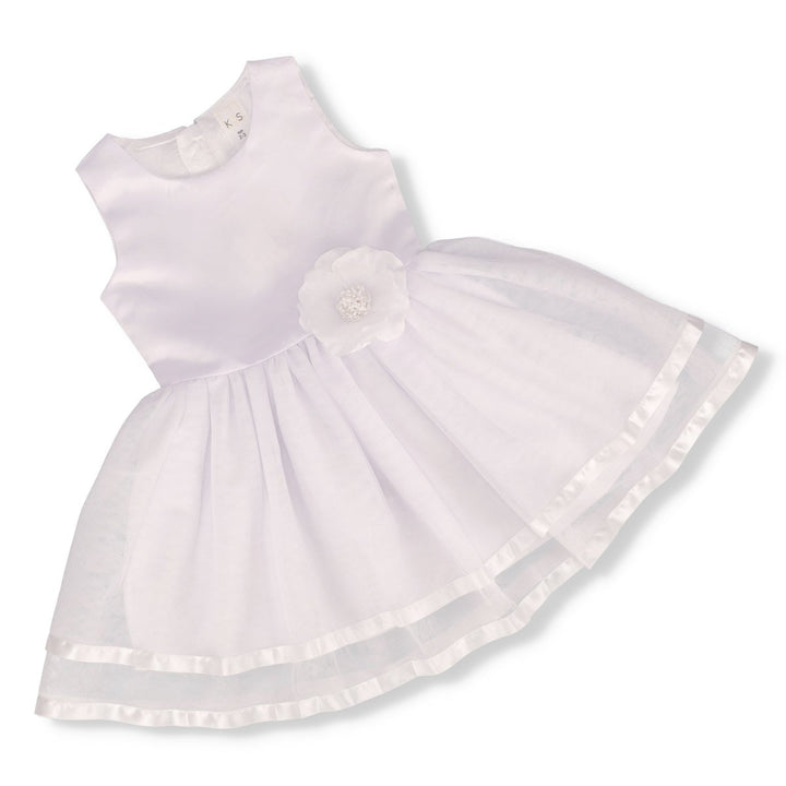 Pre-Girls Tuille Layered Grad Dress - White