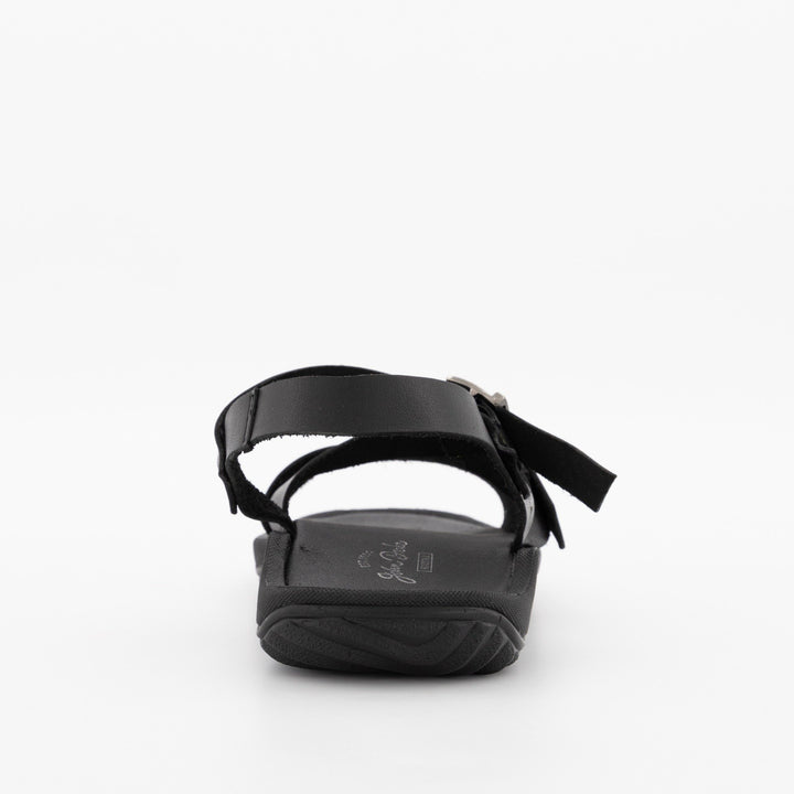 Men's Double Buckle Sandal-Black