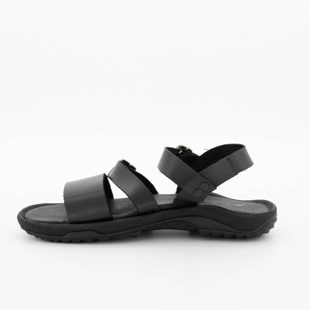 Men's Double Buckle Sandal-Black