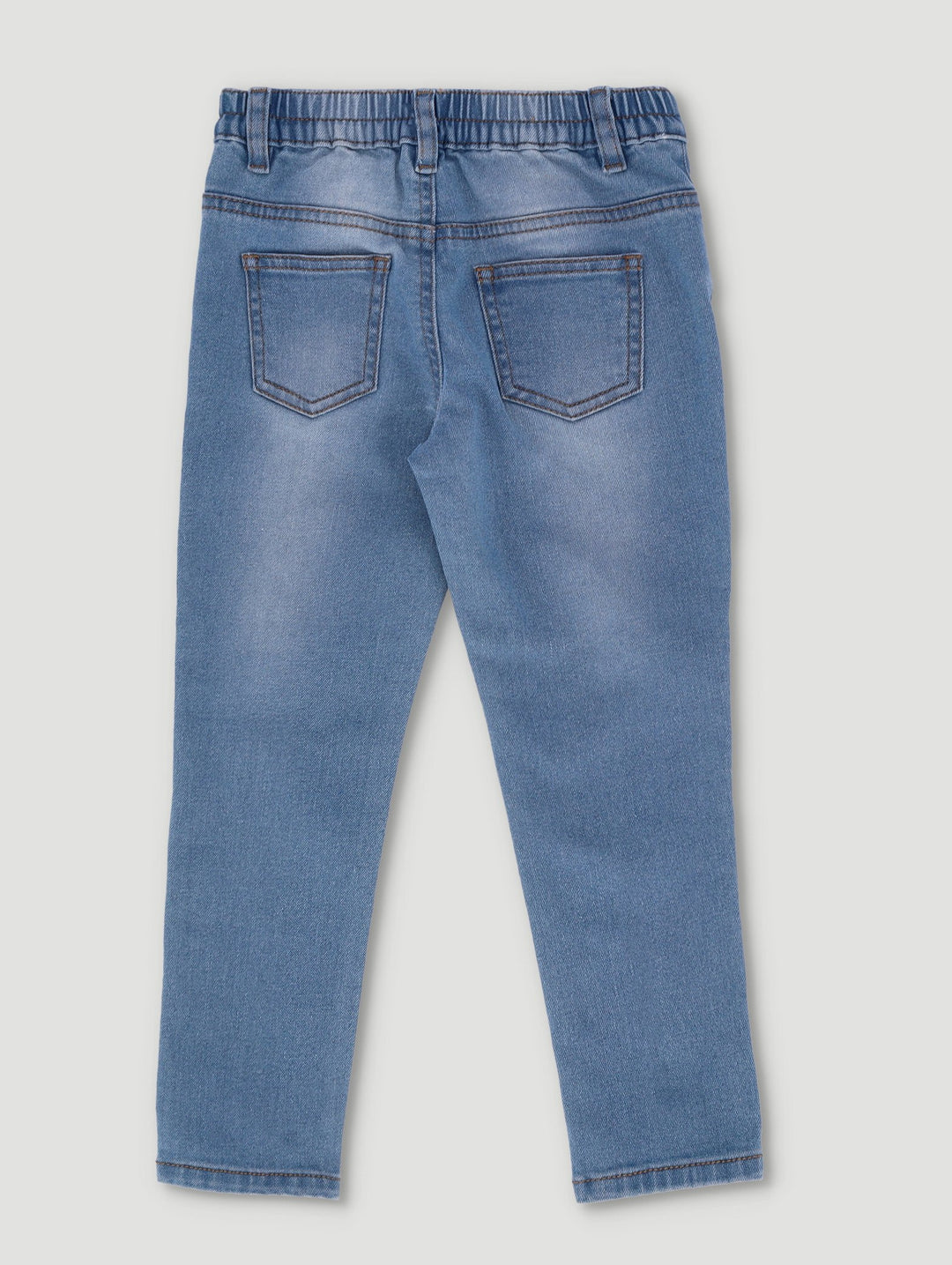 Pre- Boys Mid Blue Skinny Crease Denim Jean