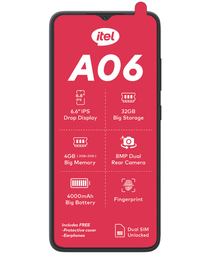 A06 32GB Dual Sim Blue Cellphone