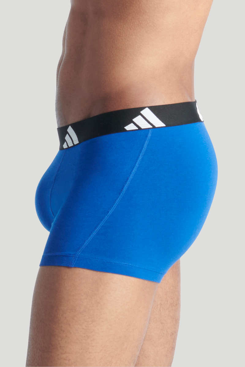 3 Pack Active Flex Cotton Trunk - Black/Blue