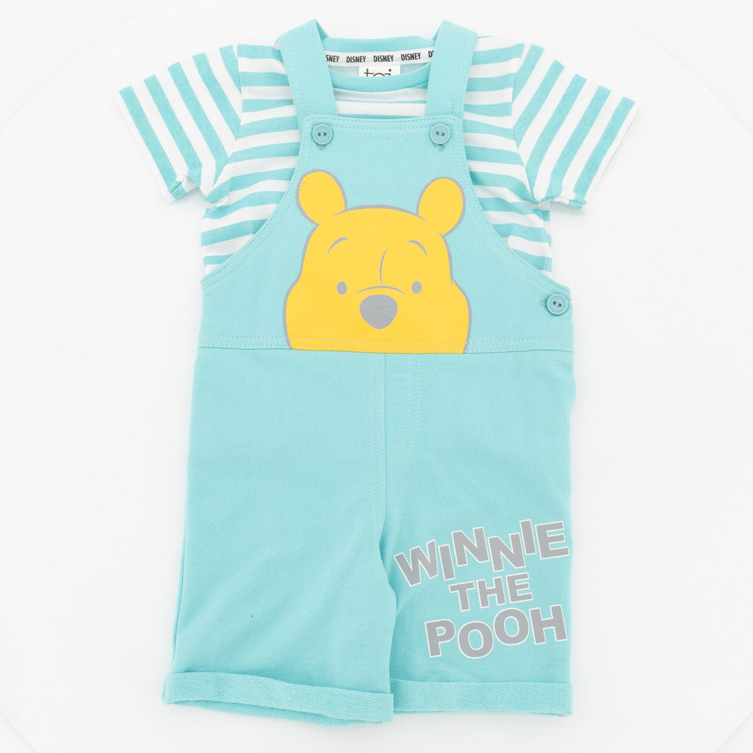 Baby Boys Pooh Bear Dungaree Set Mint
