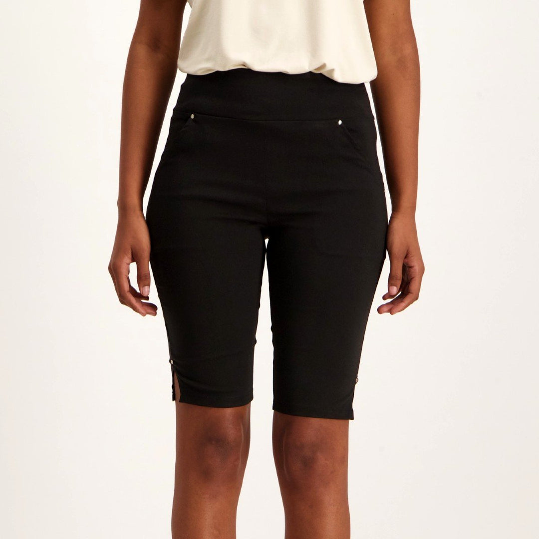 Ladies Pull On Bengaline Short - Black