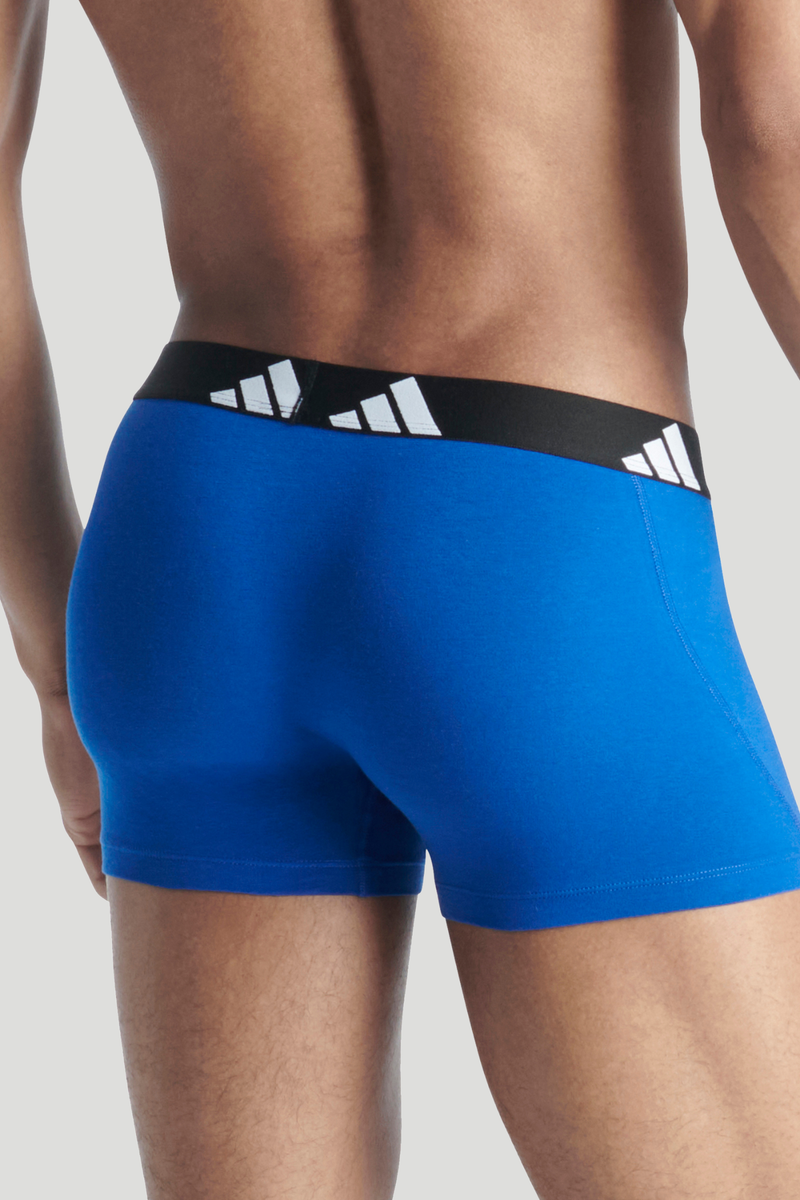 3 Pack Active Flex Cotton Trunk - Black/Blue