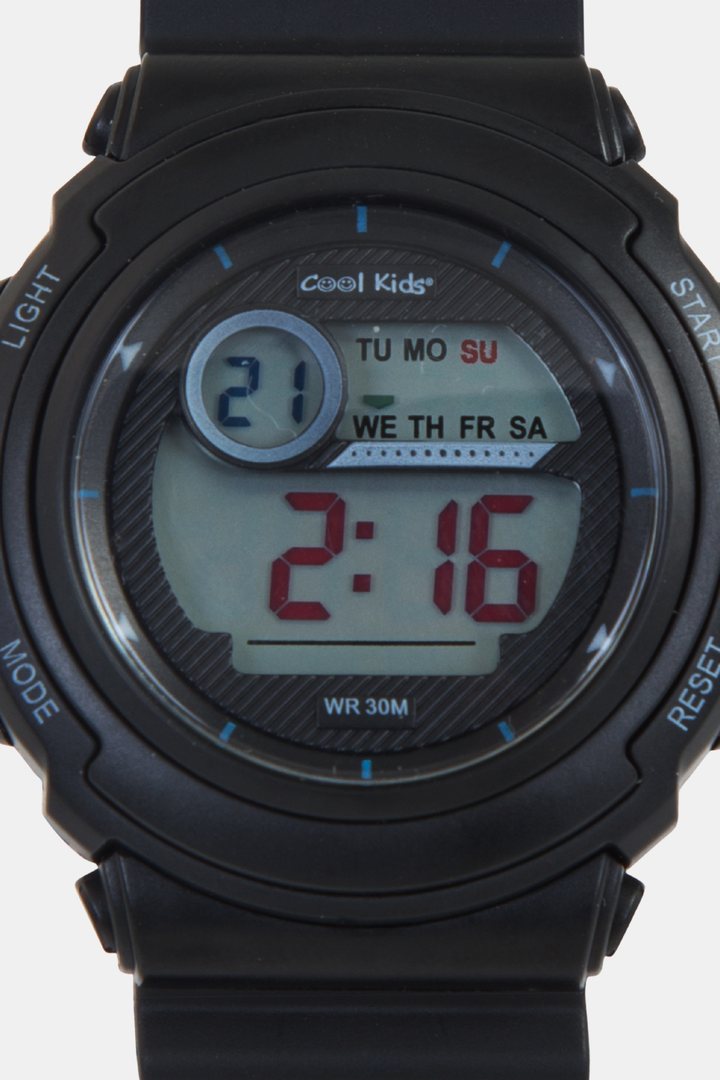 Boys Digital 3ATM Wrist Watch - Black