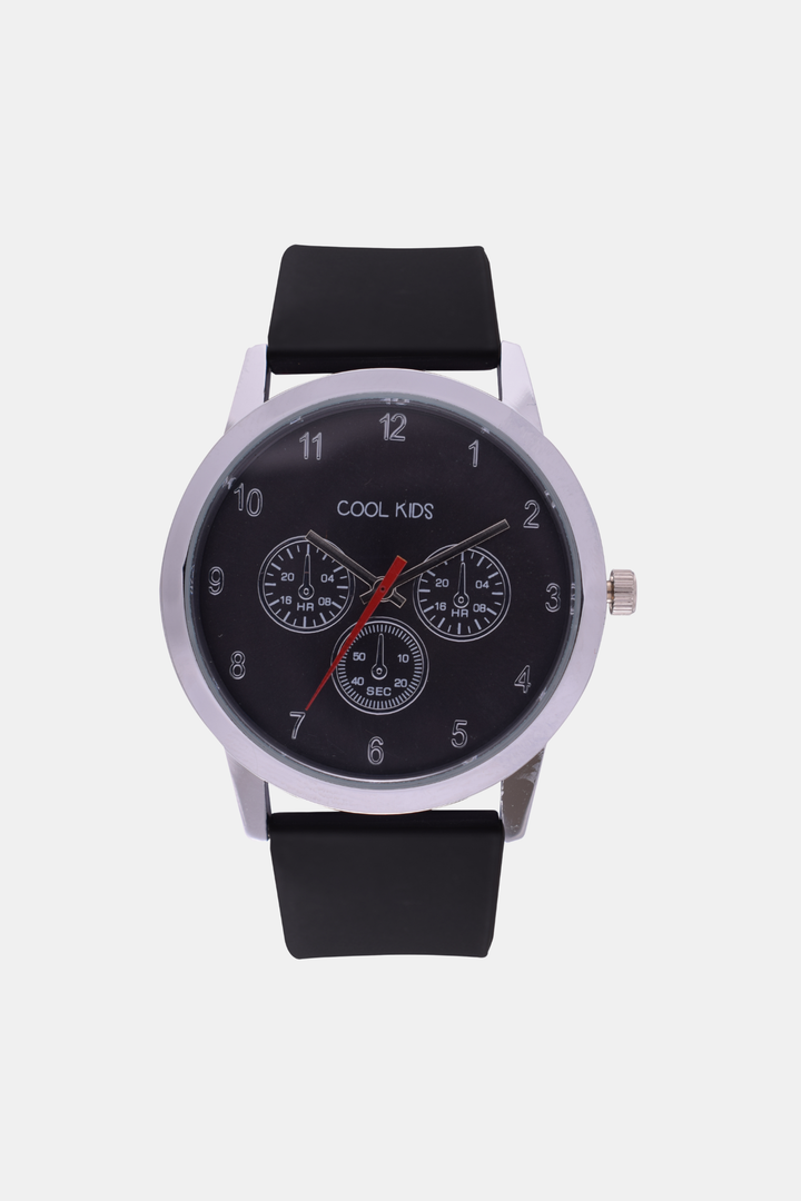 Boys Resin Analogue Watch - Black