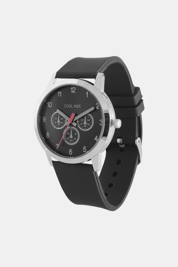 Boys Resin Analogue Watch - Black