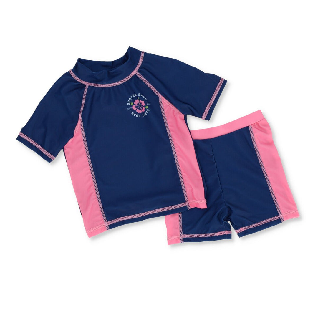 Pre-Girls Rasher Swimwear Set - Navy