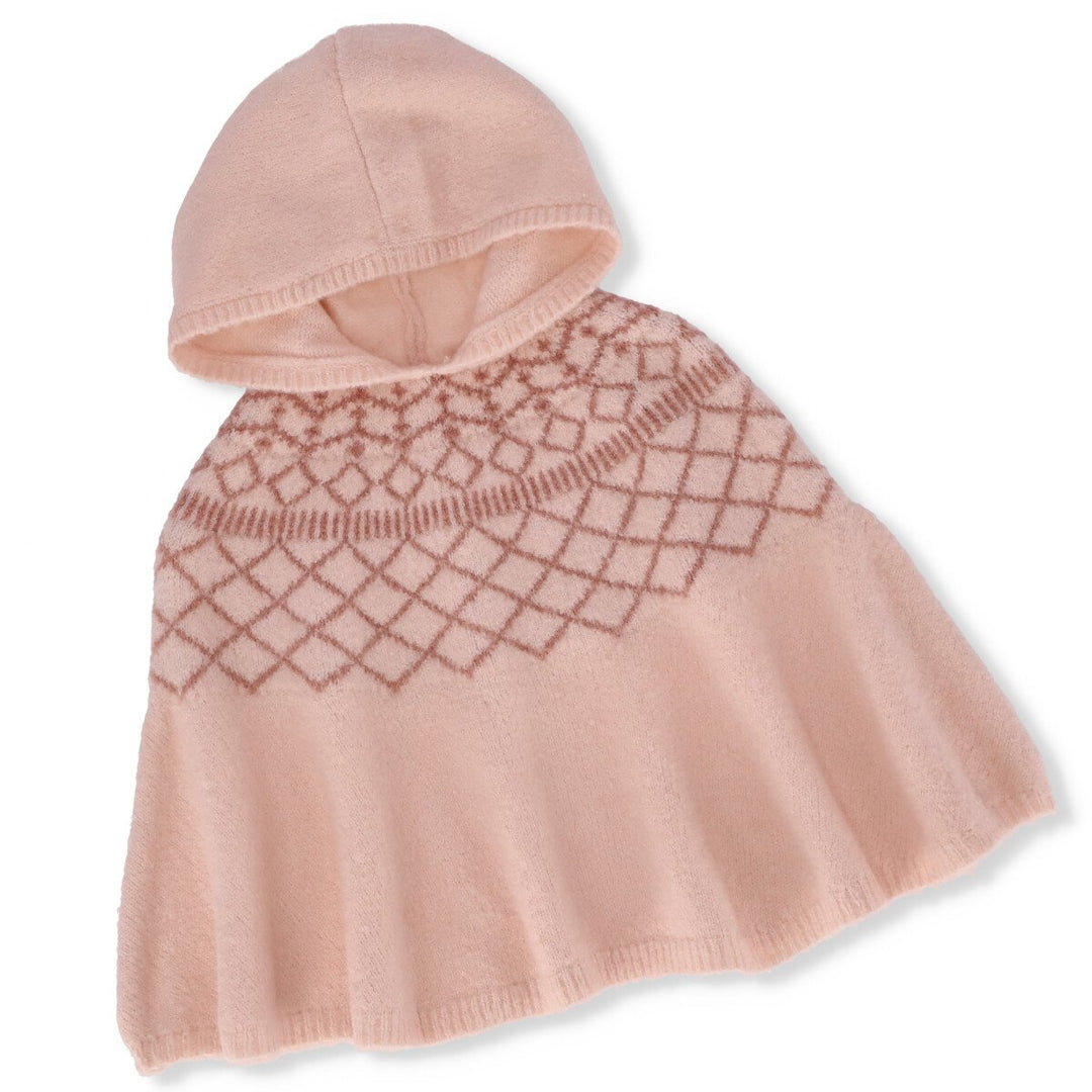Pre-Girls Hooded Poncho - Pink