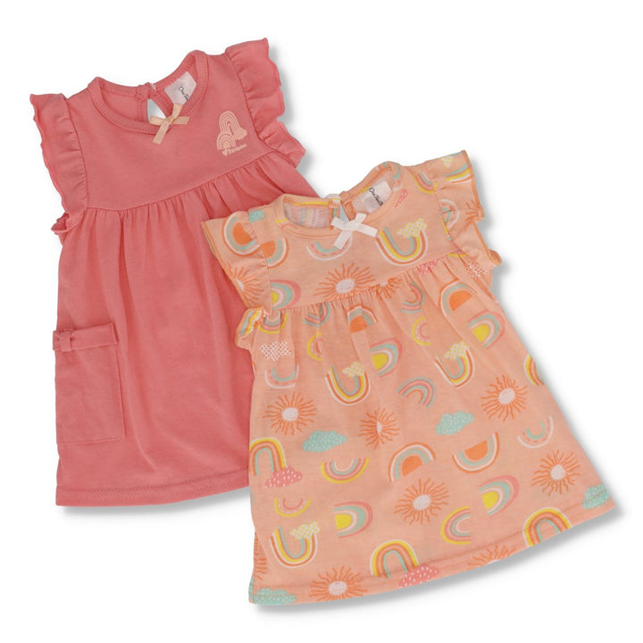 2 Pack Rainbow Dress - Peach