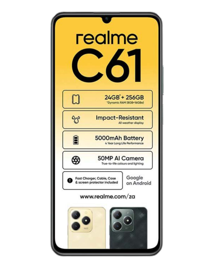 C61 256GB 4G Dual Sim Green Cellphone Box Bundle