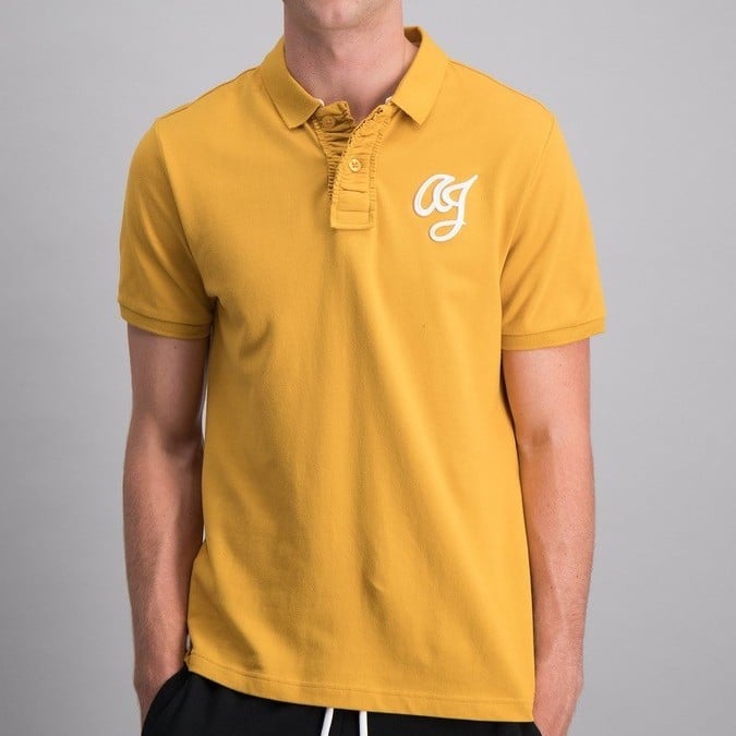 Men's Big AJ Logo Golfer - Mustard
