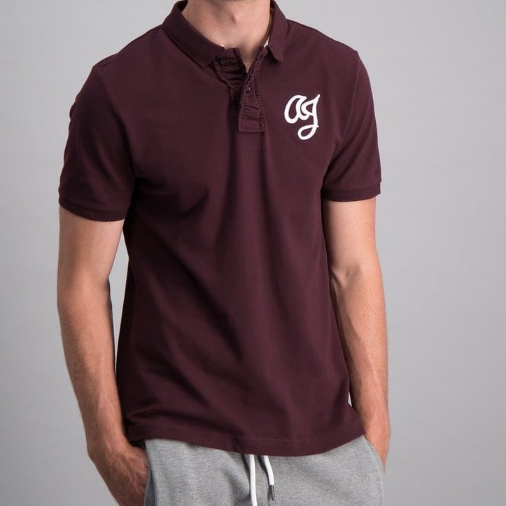 Men's Big AJ Logo Golfer - Maroon
