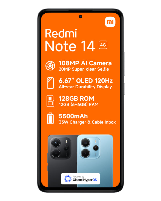 Redmi Note 14 128GB Dual Sim Black Cellphone