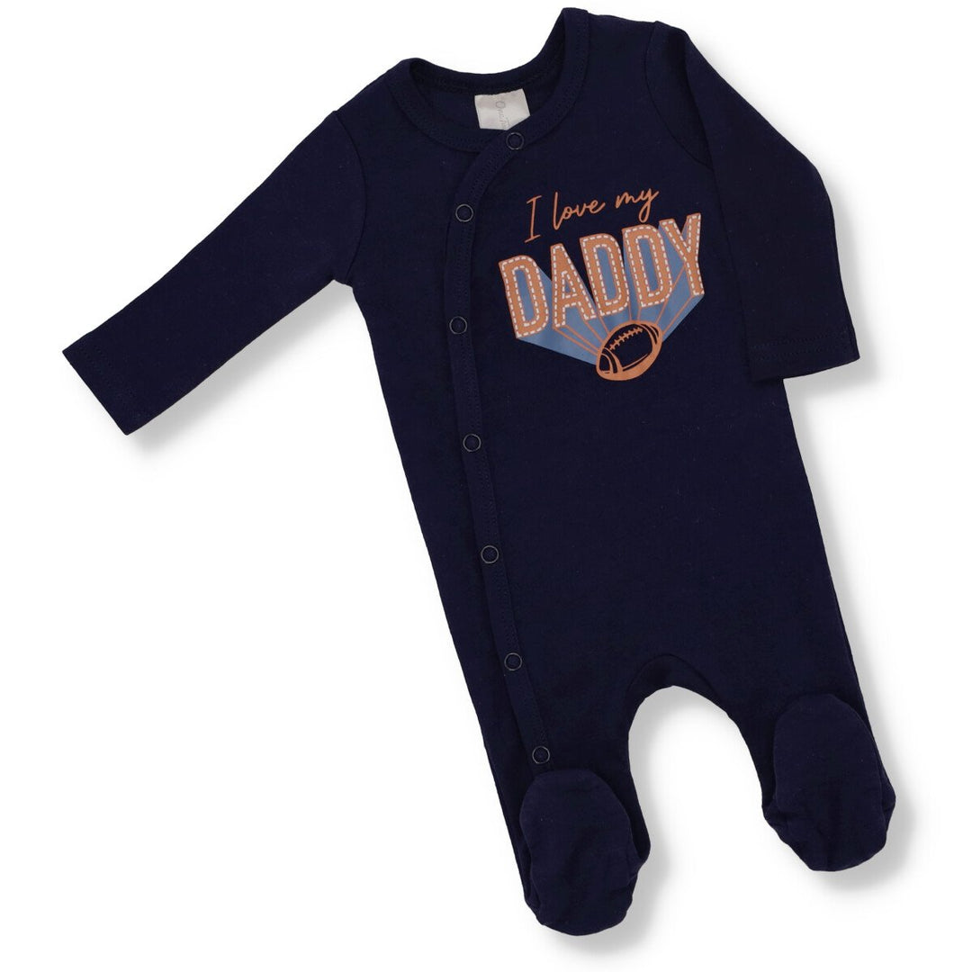 Baby Boys Love Daddy Sleepsuit - Navy