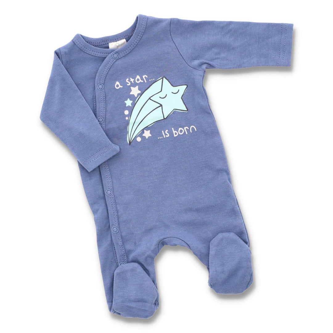 Baby Boys A Star Is Born Sleepsuit Blue – Edgars