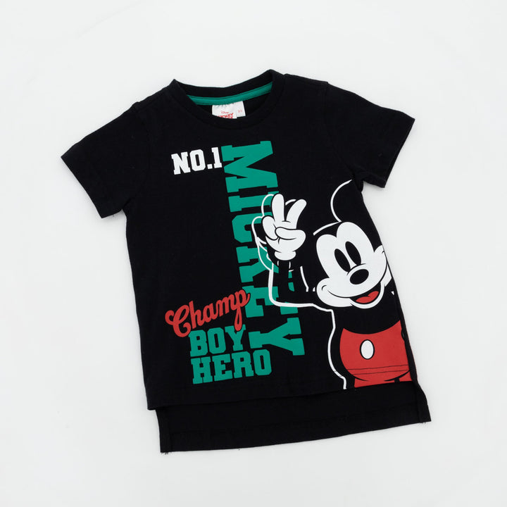 Pre-Boys Mickey Mouse Tee - Black