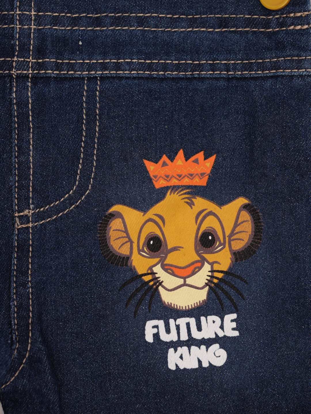 Baby Boy's Lion King Dungaree Set-Denim