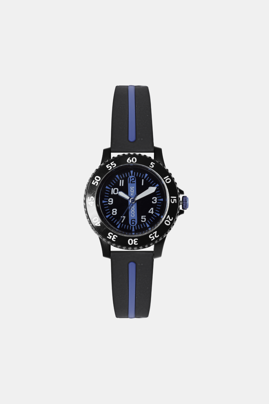 Boys Resin Sporty Top Ring Analogue Watch - Black
