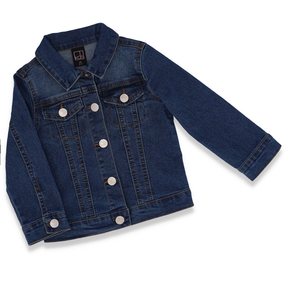 Pre-Girls Denim Jacket With Back Print