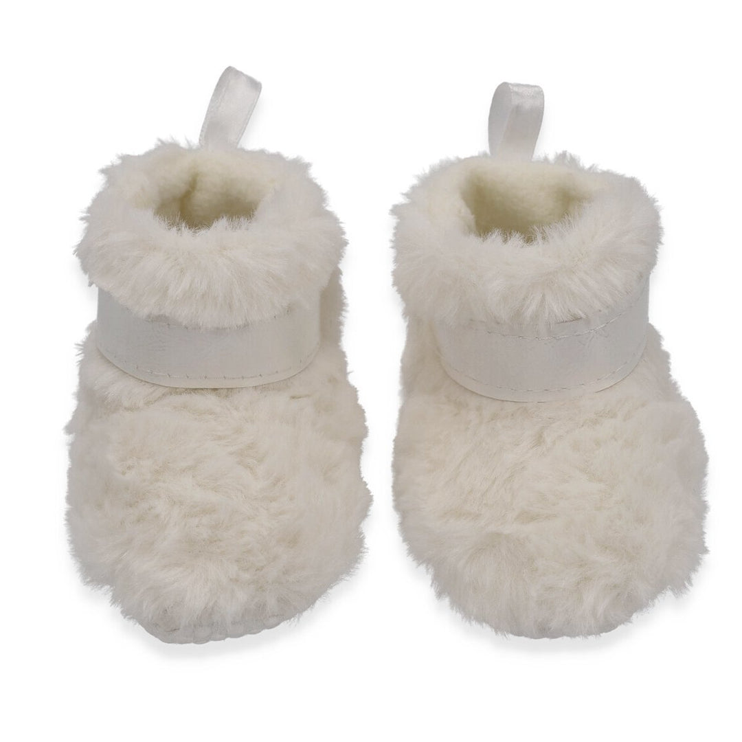 Baby Girls Boot Slipper - White