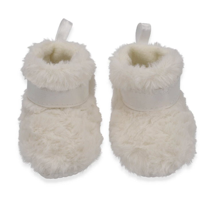 Baby Girls Boot Slipper - White