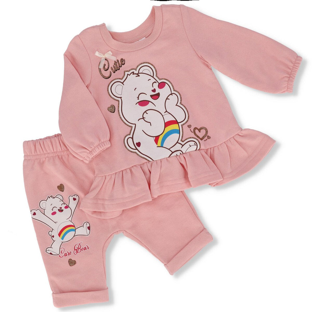 Baby Girls Colourblock Fleece Cutie Set - Nude