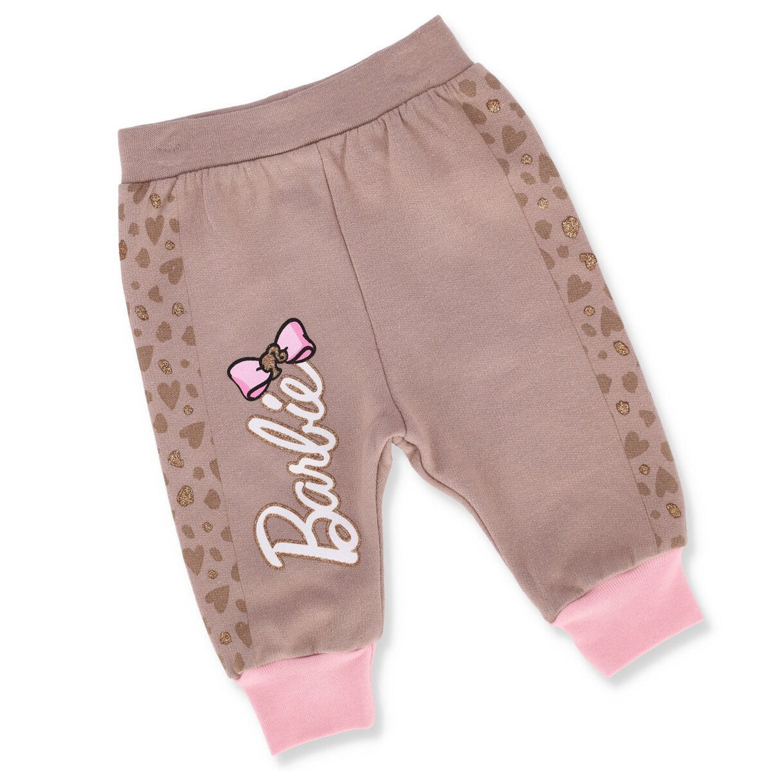 Baby Girls Barbie Animal Jogger Pant - Stone