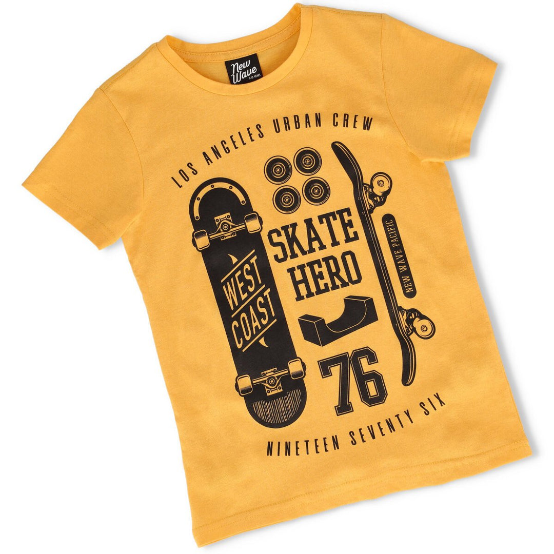 Boys Short Sleeve Skate LA Tee - Yellow
