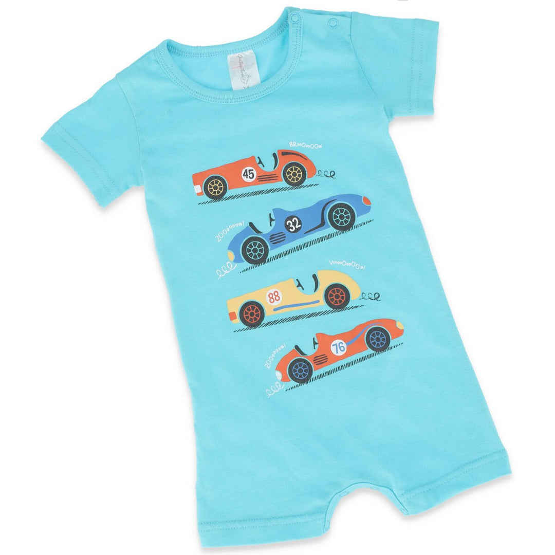Baby Boys Cars Romper - Turquoise
