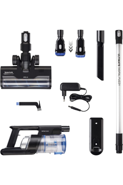 500m Cordless Upright Plastic Vacuum Cleaner - Black