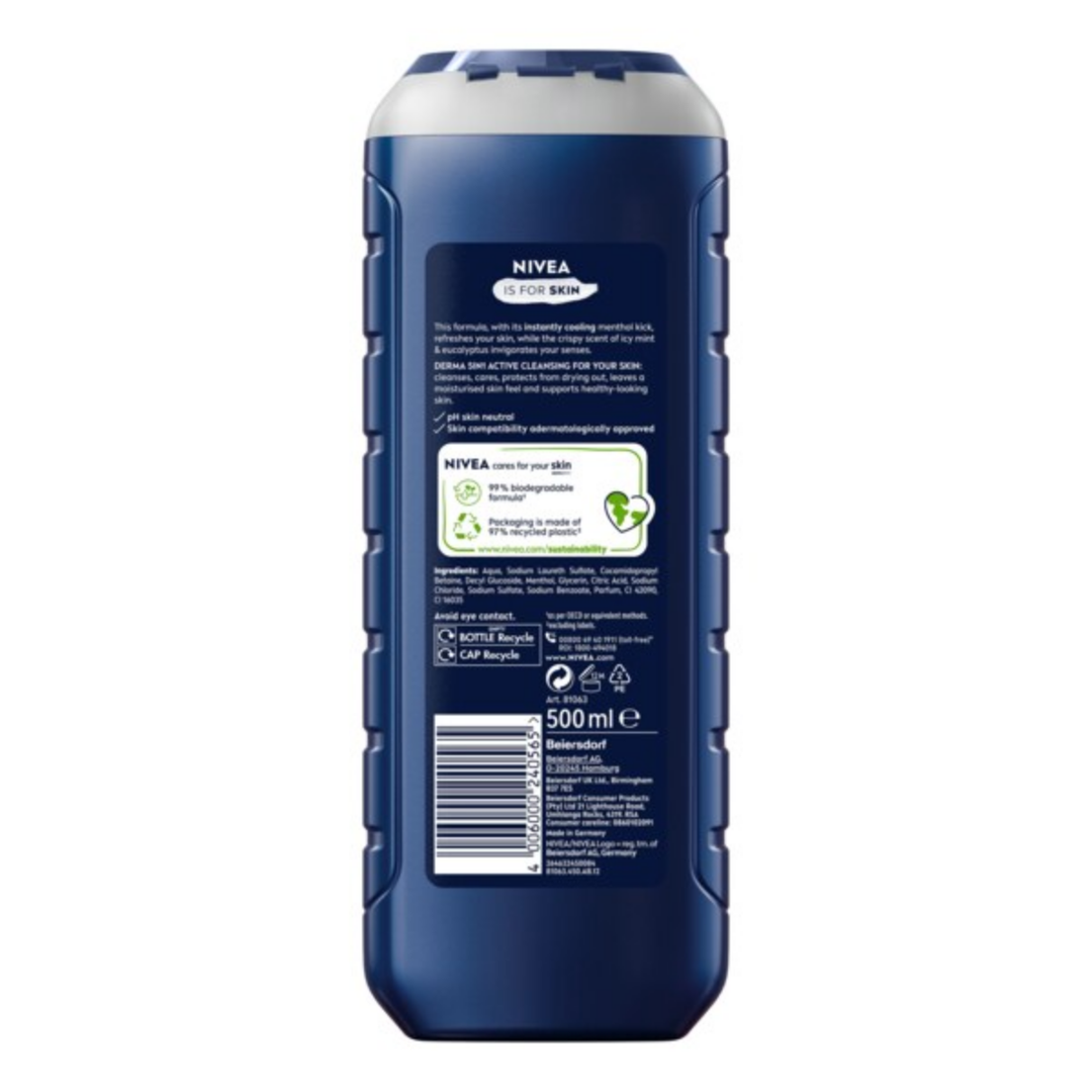 Nivea Men Cool Kick Shower Gel 500Ml