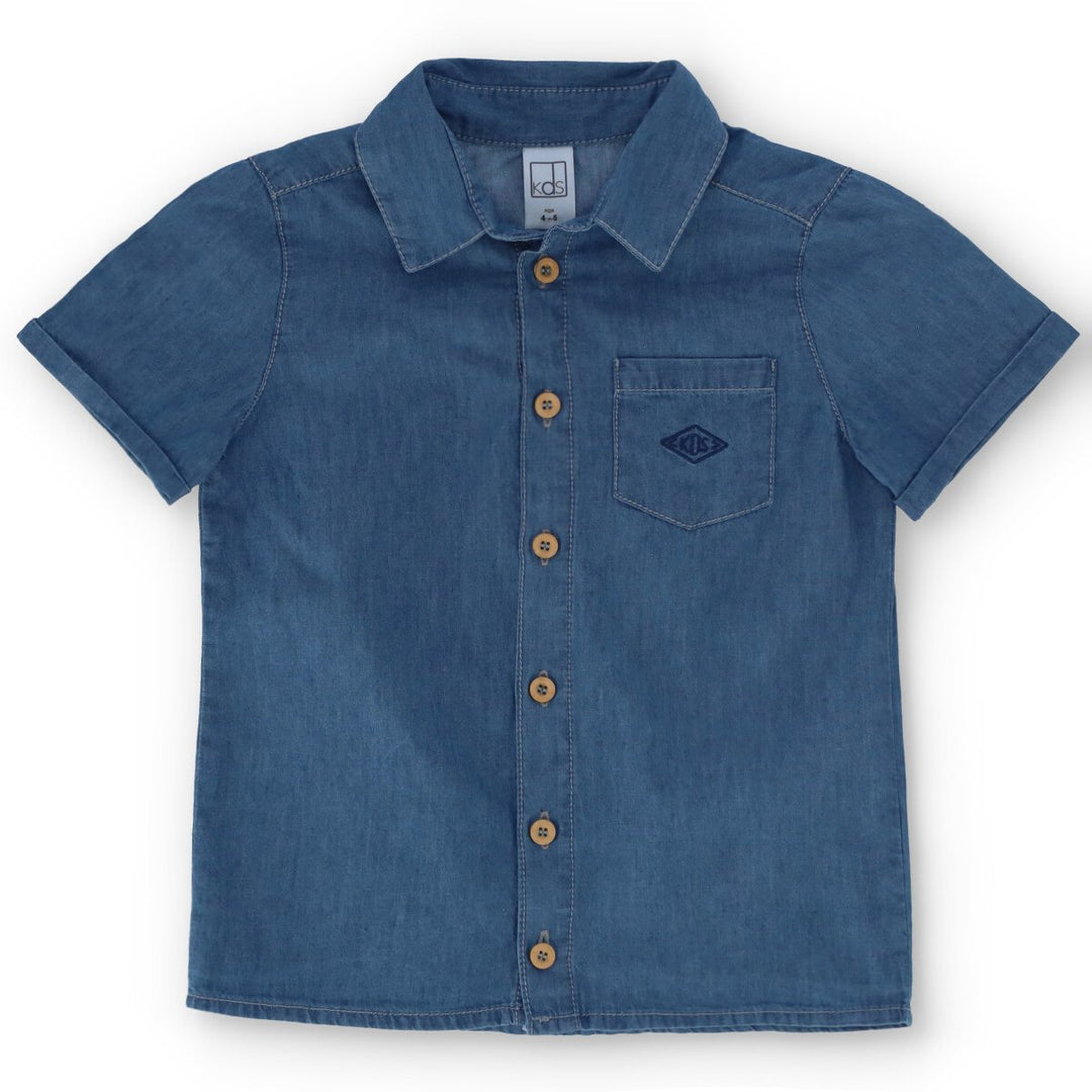 Pre-Boys Short Sleeve Shirt - Denim