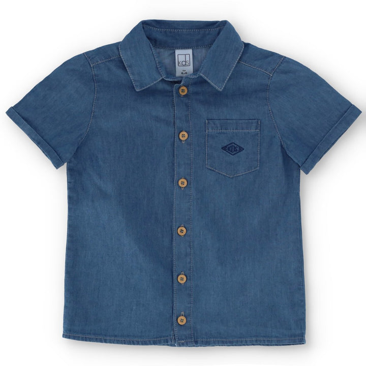 Pre-Boys Short Sleeve Shirt - Denim