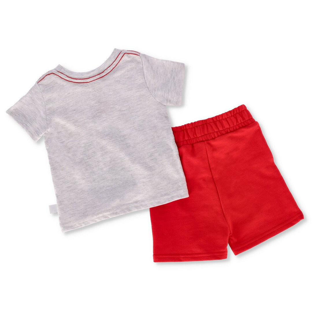 Baby Boys Ahoy Sailor Tee And Fleece Short Set - Red